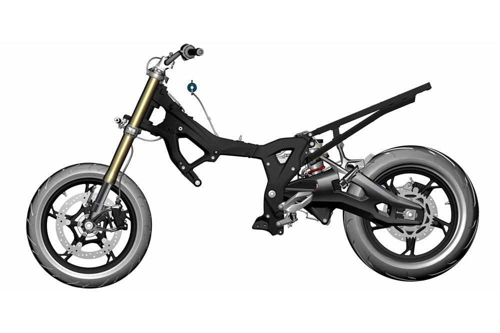 El chasis de la BMW S 1000 XR es ahora más ligero e incorpora de serie suspensiones electrónicas