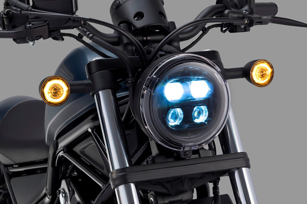 Faro delantero de la Honda Rebel 500 2020