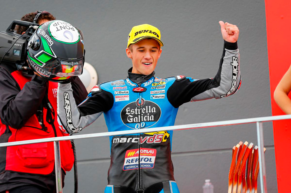 Primera victoria en Moto3 de Sergio García Dols, en el GP de Valencia