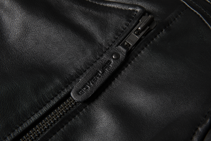 Chaqueta piel Tina de Overlap en negro