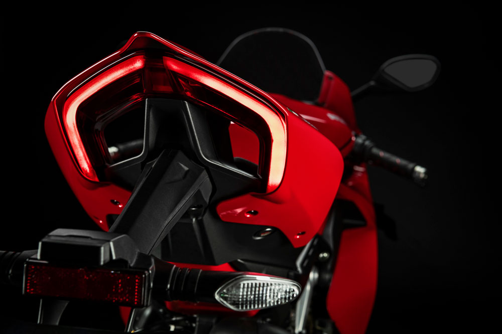 La forma del colín de la Ducati Panigale V4 es una de sus señas de identidad