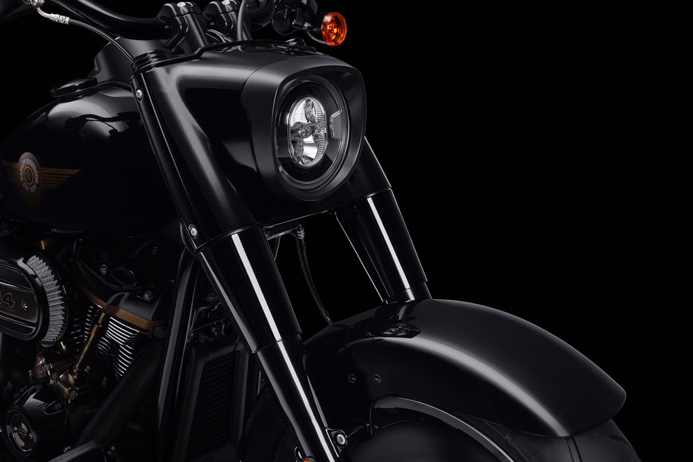 Faro delantero de la Harley Davidson Fat Boy 30 Aniversario