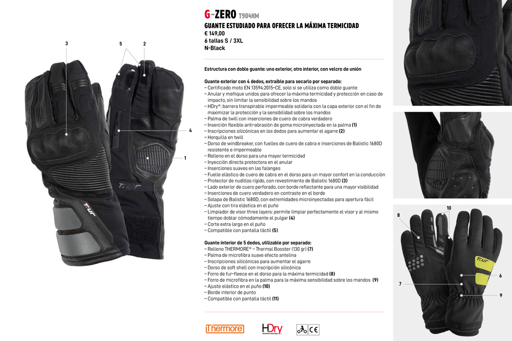 Guantes Zero de T.ur