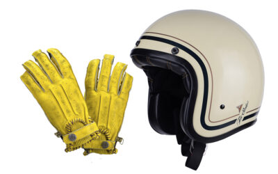 Guantes Second Skin y casco jet Two Stroke de By City