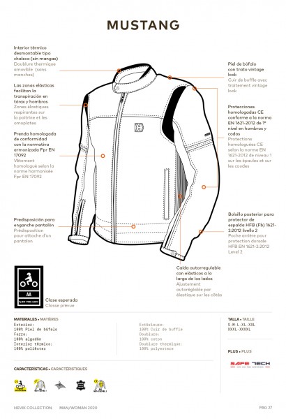 Chaqueta de piel Mustang de Hevik