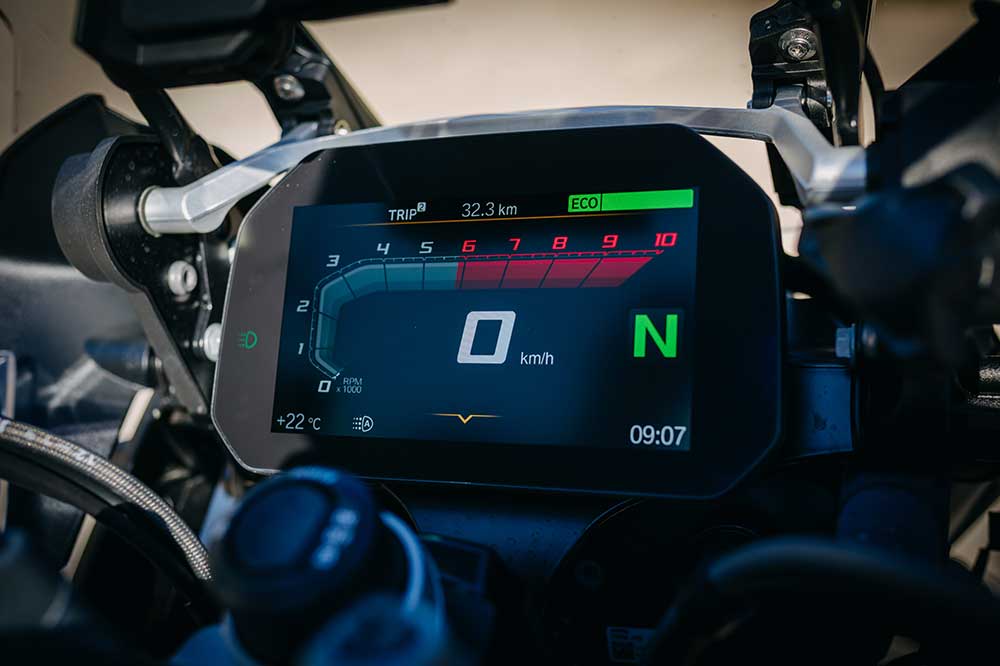 Cuadro de instrumentos de la BMW R 1250 GS 2021