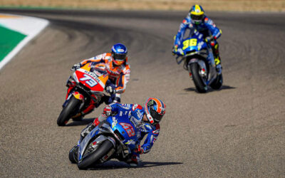 Tres pilotos españoles en el podio de MotoGP del GP de Aragón