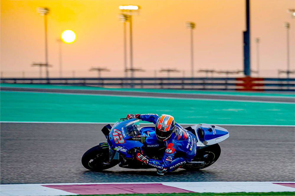 Alex Rins llega a la primera carrera de Qatar a tope de moral
