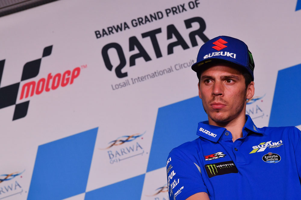 Joan Mir durante la rueda de prensa del GP de Qatar