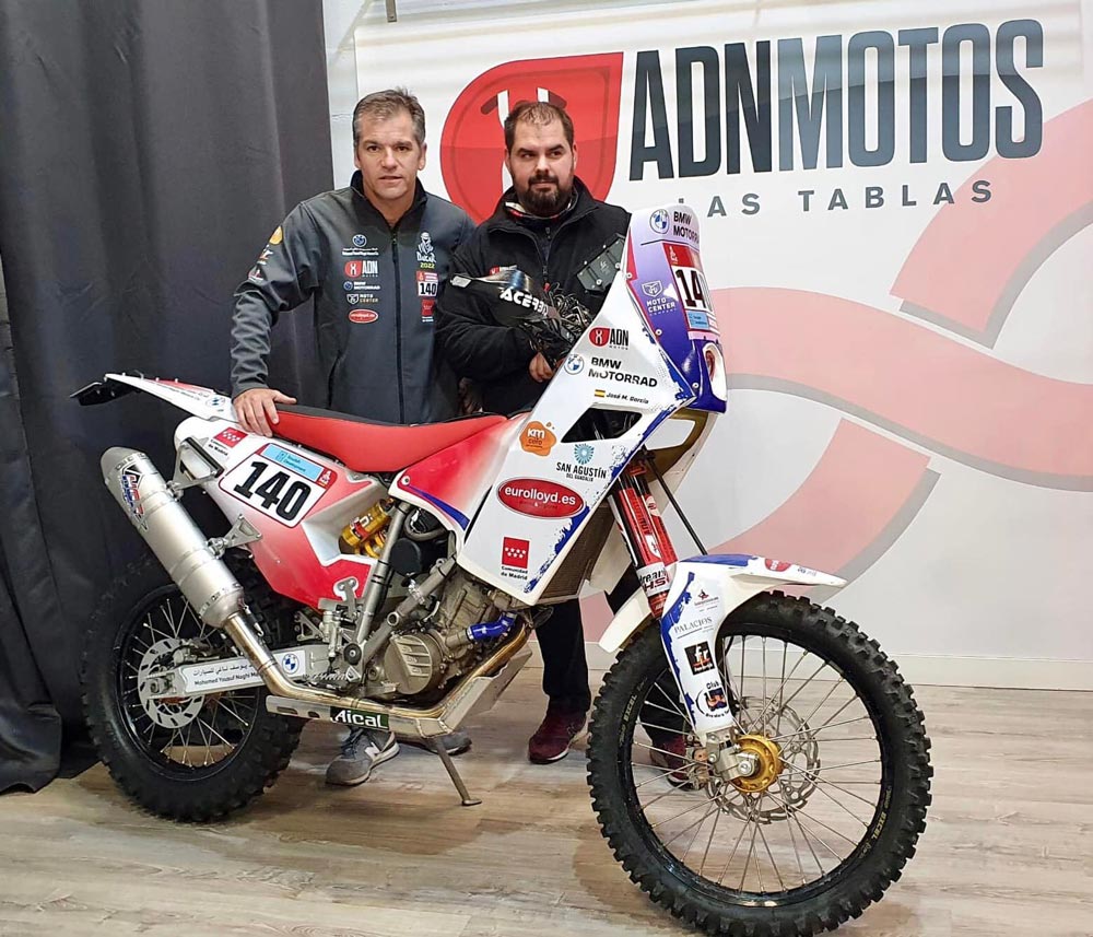 La moto de José María García, rumbo al Dakar 2022