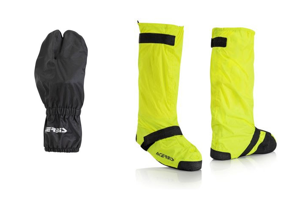 Fundas para guantes y botas para protejer de la lluvia de Acerbis