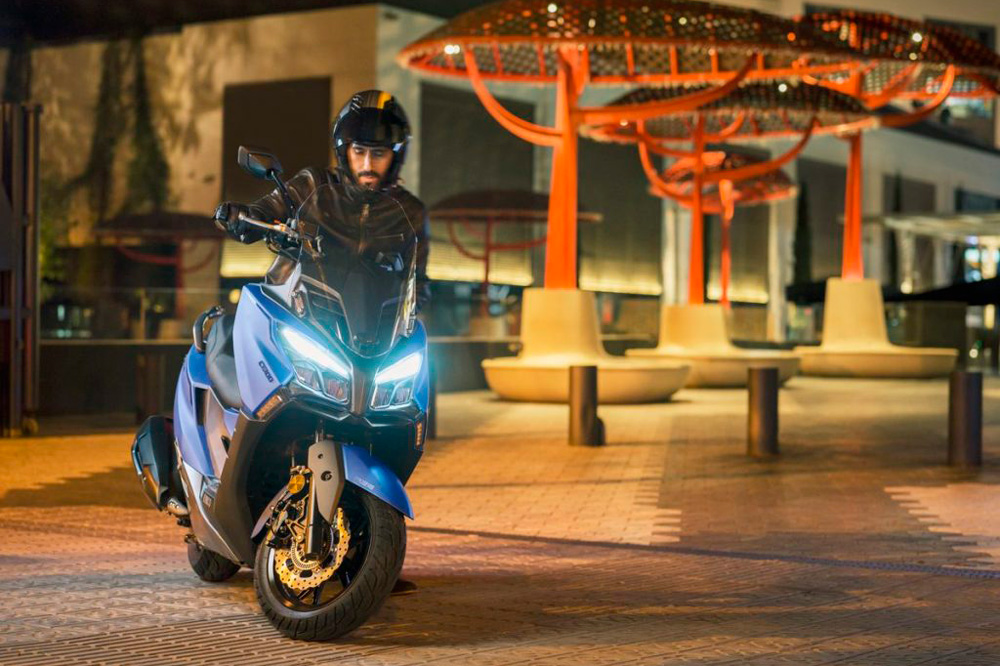 El juego de luces es una de las señas de diseño de este nuevo KYMCO