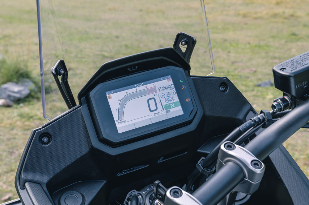 Cuadro de instrumentos de la Honda Transalp 2023