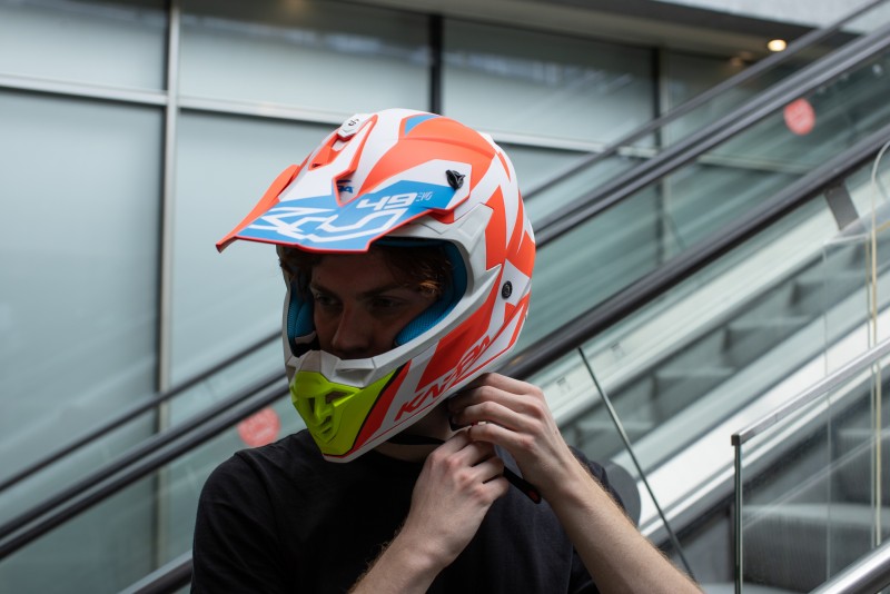 Casco of-road KV49 Evo Great rojo y azul de KAPPA