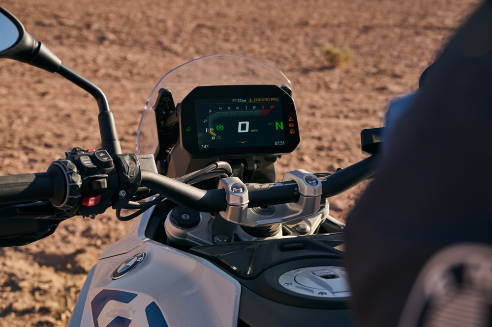 Instrumentación de la nueva BMW R 1300 GS.