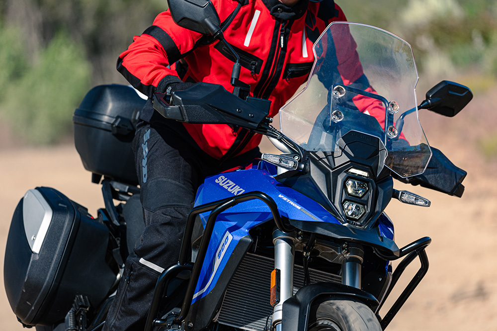 El frontal es una de las señas de identidad de esta V Strom.