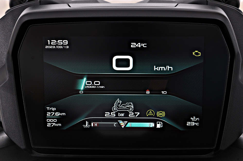 Cuadro de instrumentos del Voge SR4 Max.